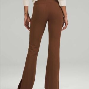 Lululemon Groove Super-High-Rise Split-Hem Flare Pant Nulu - Roasted Brown